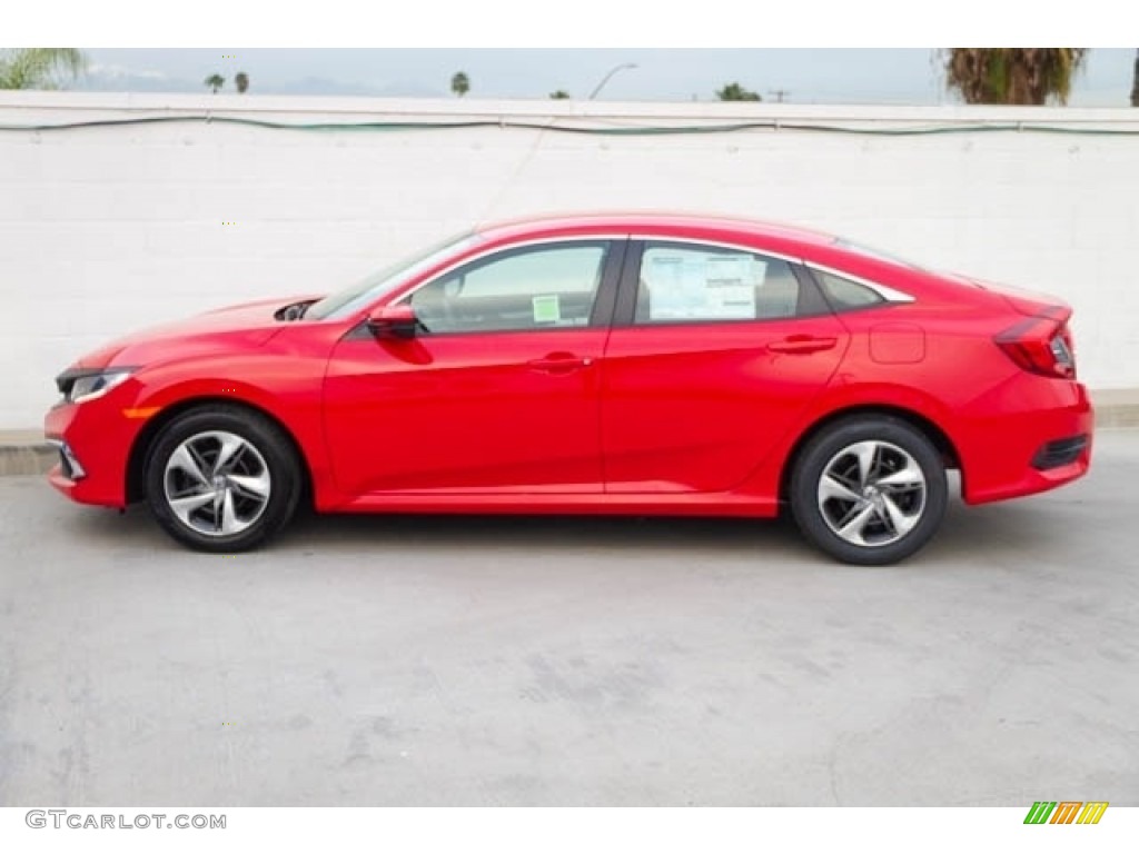 2019 Civic LX Sedan - Rallye Red / Black photo #9