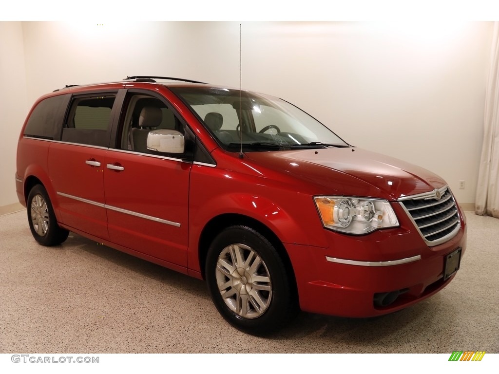 2008 Town & Country Limited - Inferno Red Crystal Pearlcoat / Medium Slate Gray/Light Shale photo #1