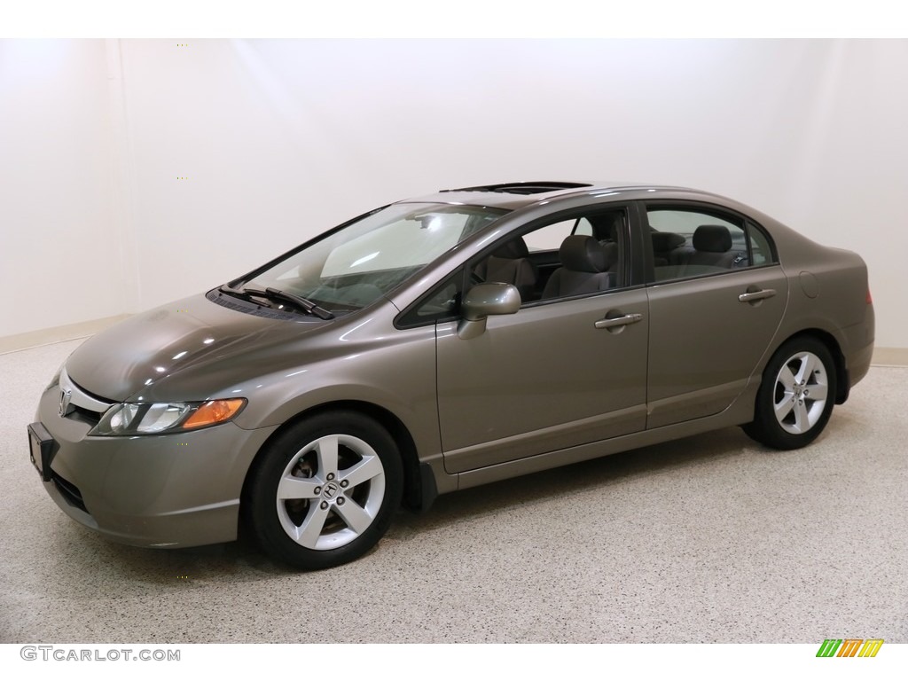 2007 Civic EX Sedan - Galaxy Gray Metallic / Gray photo #3