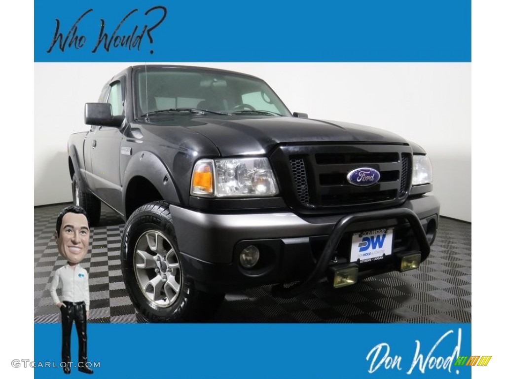 2009 Ranger XLT SuperCab 4x4 - Black / Medium Dark Flint photo #1