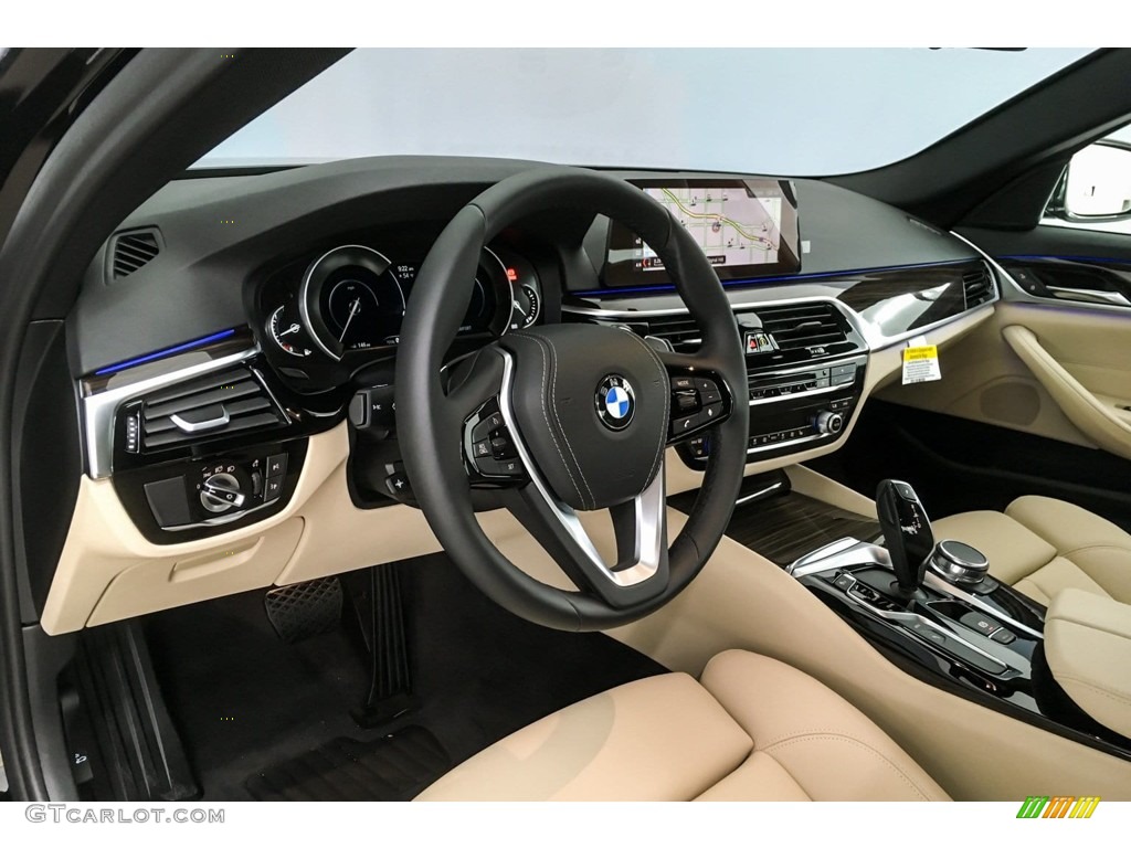 2019 5 Series 530e iPerformance Sedan - Jet Black / Canberra Beige/Black photo #4