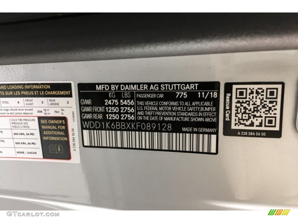 2019 E Color Code 775 for Iridium Silver Metallic Photo #131193130