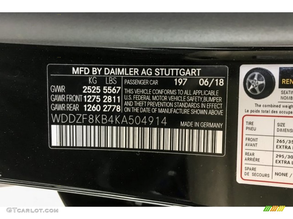 2019 E Color Code 197 for Obsidian Black Metallic Photo #131194203