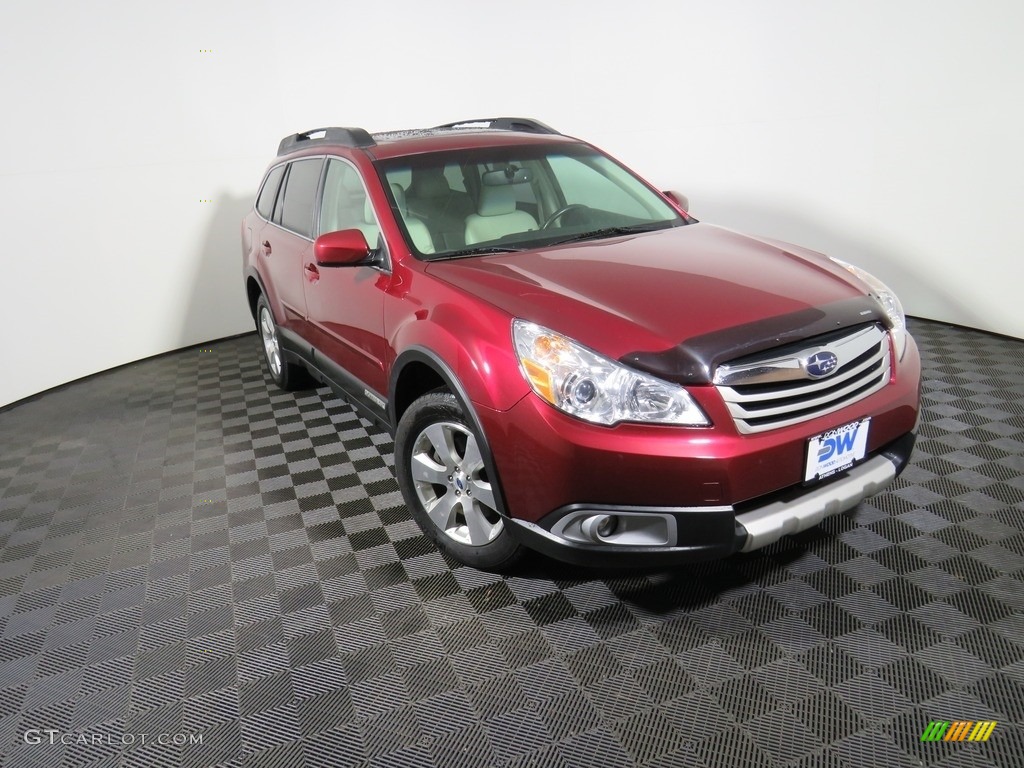 2011 Outback 3.6R Limited Wagon - Ruby Red Pearl / Warm Ivory photo #7