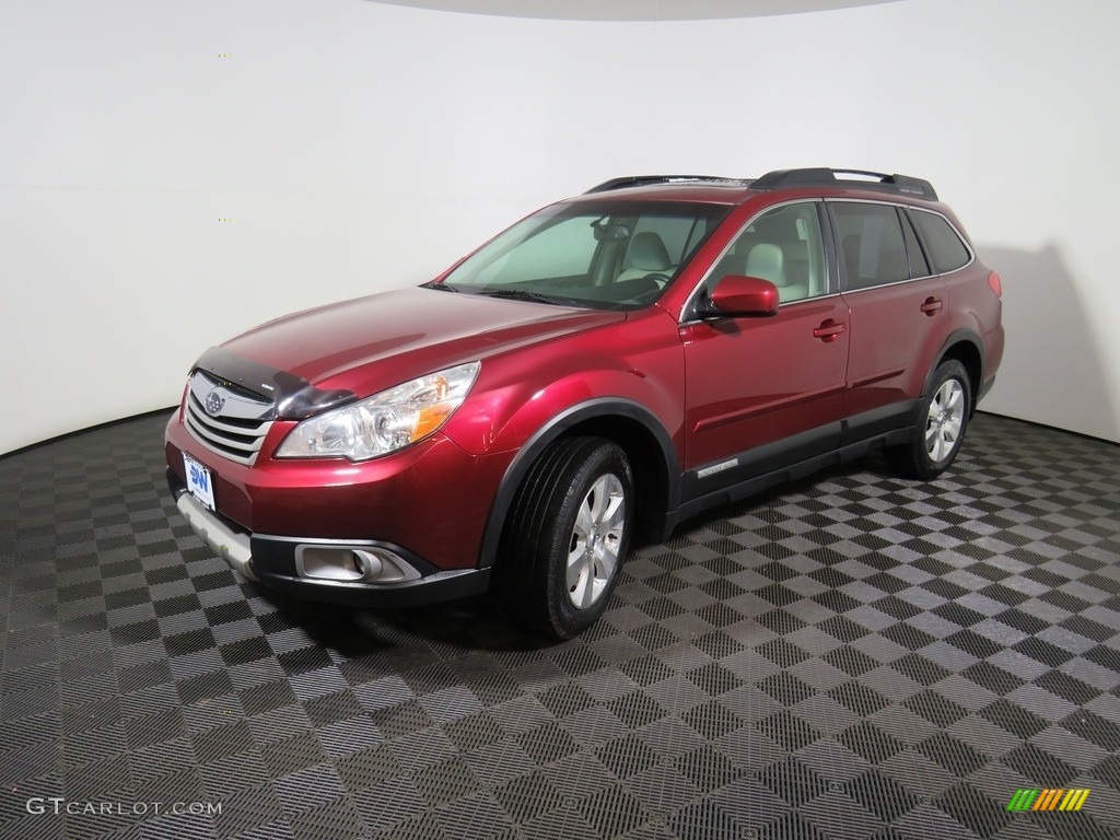 2011 Outback 3.6R Limited Wagon - Ruby Red Pearl / Warm Ivory photo #12