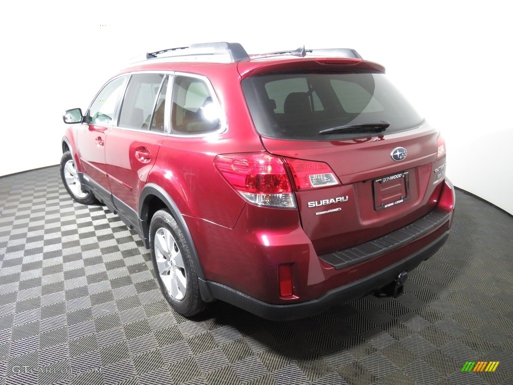 2011 Outback 3.6R Limited Wagon - Ruby Red Pearl / Warm Ivory photo #16