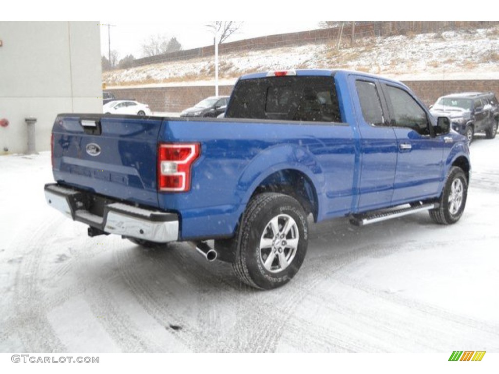 2018 F150 XLT SuperCab 4x4 - Lightning Blue / Earth Gray photo #6