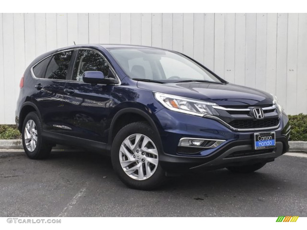 2015 CR-V EX - Obsidian Blue Pearl / Gray photo #11