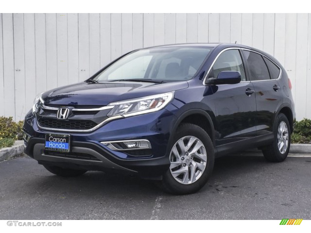 2015 CR-V EX - Obsidian Blue Pearl / Gray photo #13