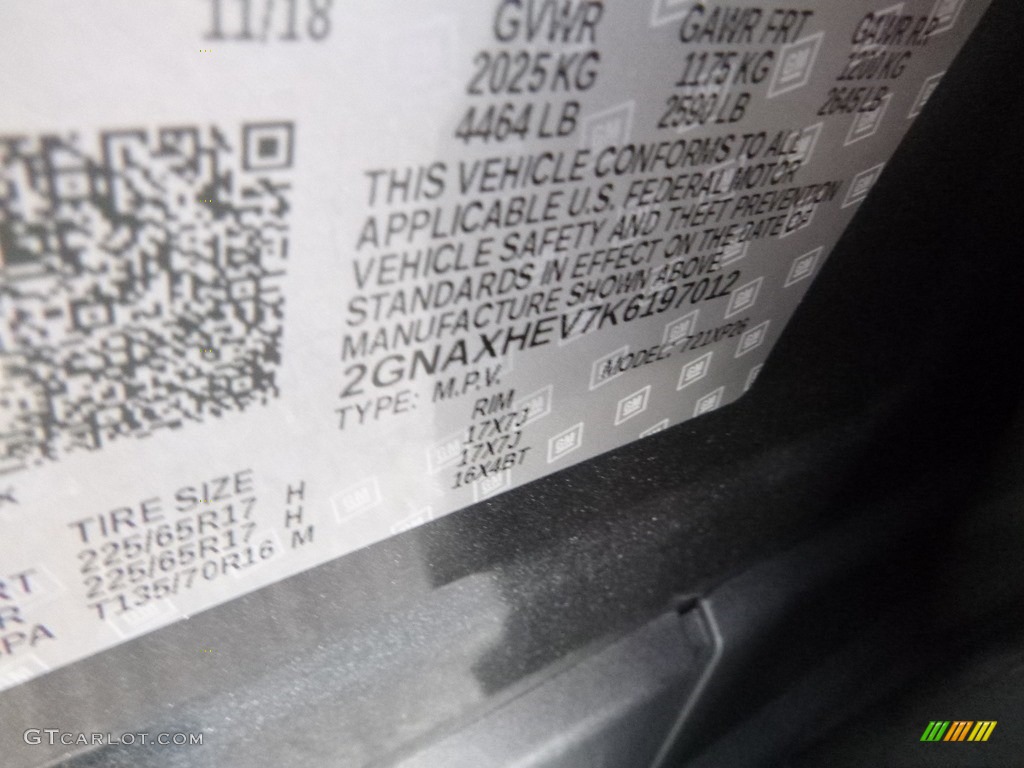 2019 Equinox LS - Nightfall Gray Metallic / Medium Ash Gray photo #15