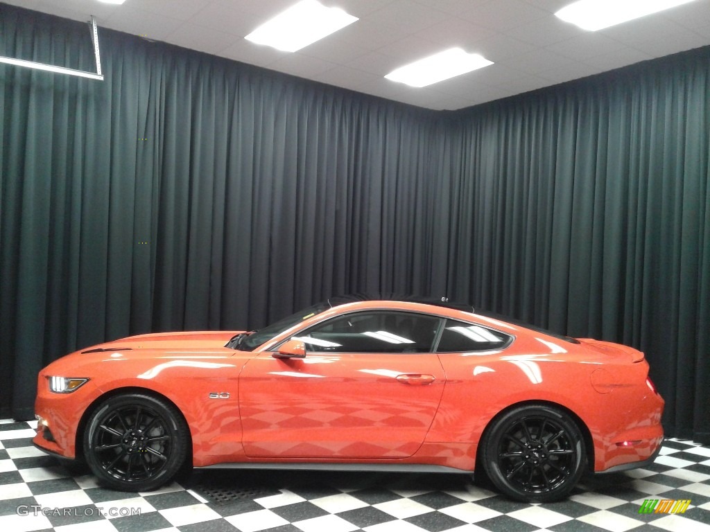 2016 Mustang GT Coupe - Competition Orange / California Special Ebony Black/Miko Suede photo #1