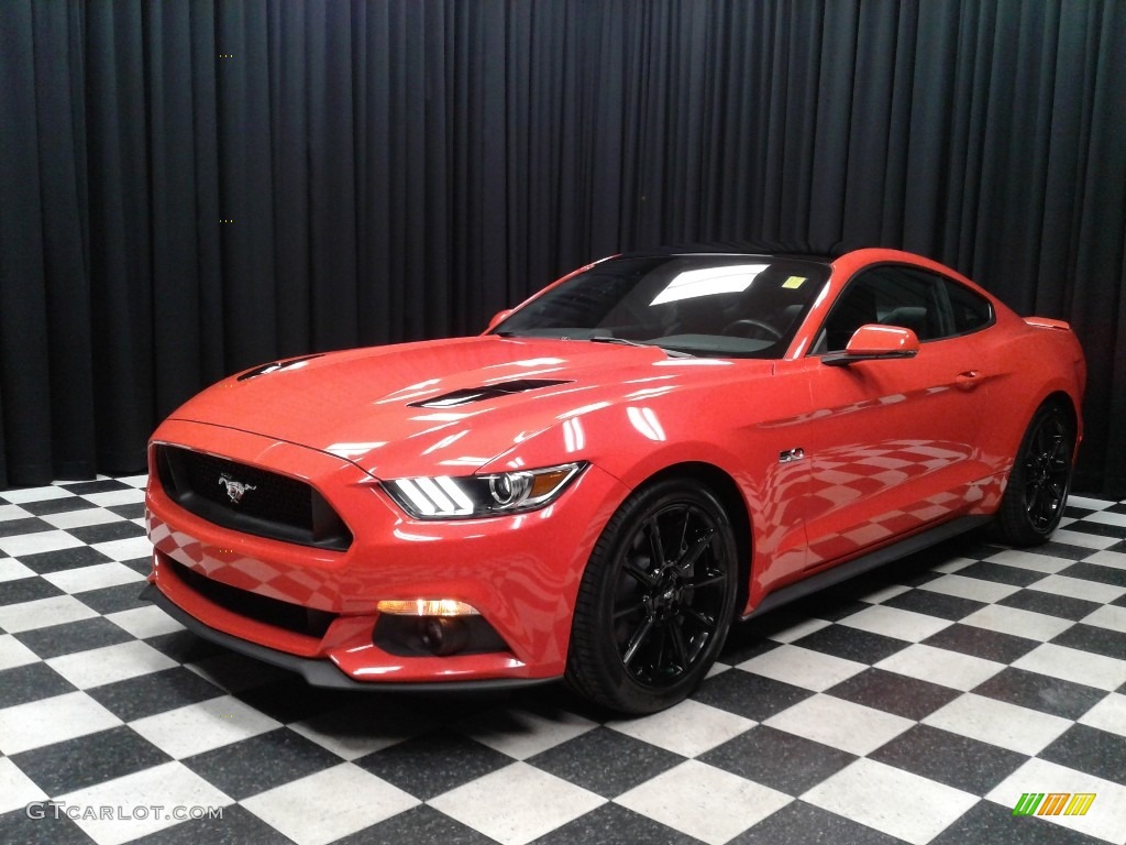 2016 Mustang GT Coupe - Competition Orange / California Special Ebony Black/Miko Suede photo #2
