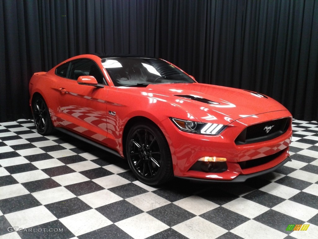 2016 Mustang GT Coupe - Competition Orange / California Special Ebony Black/Miko Suede photo #4