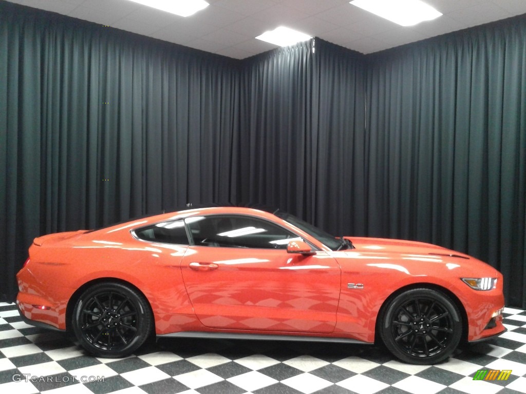 2016 Mustang GT Coupe - Competition Orange / California Special Ebony Black/Miko Suede photo #5