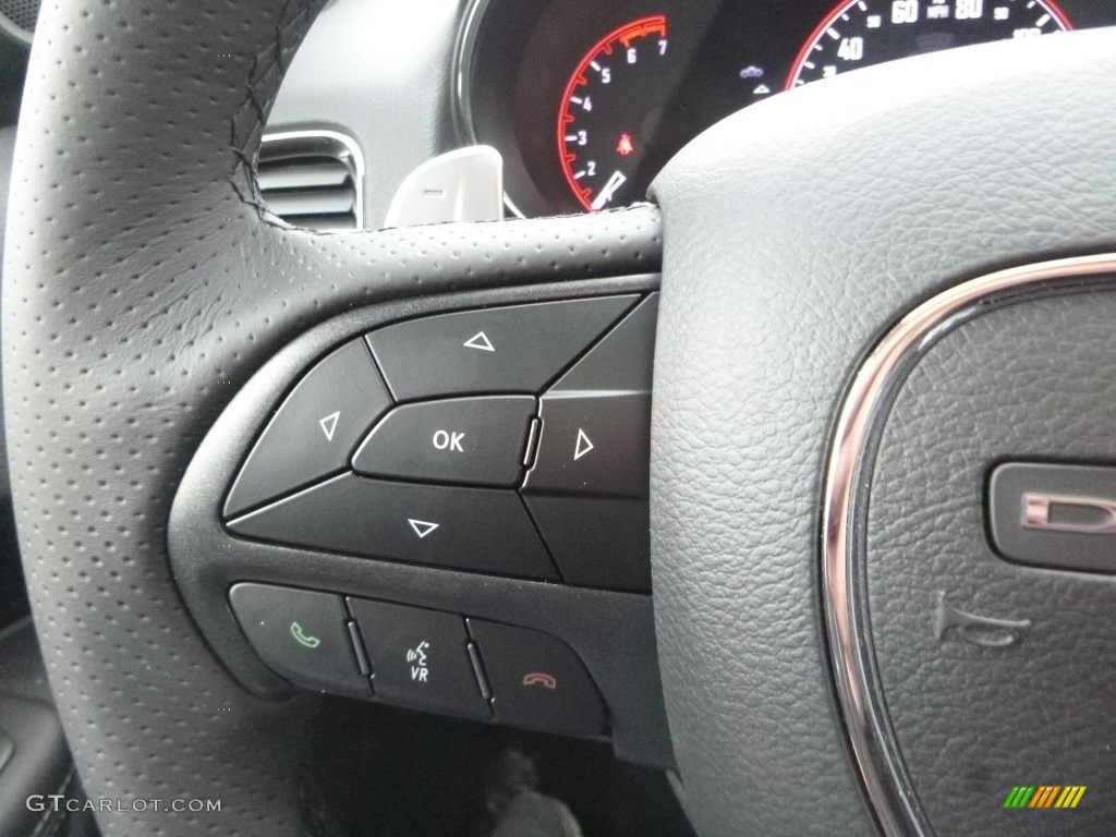 2019 Dodge Durango R/T Brass Monkey AWD Black Steering Wheel Photo #131206943