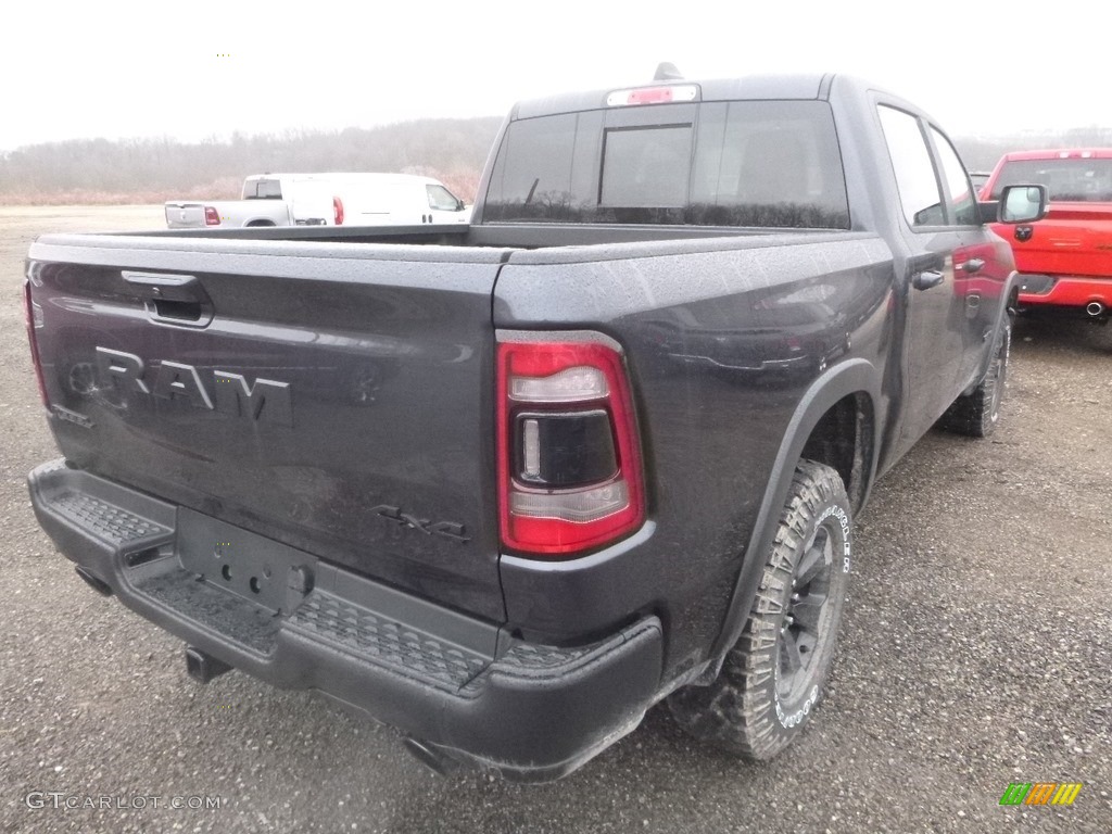 2019 1500 Rebel Crew Cab 4x4 - Maximum Steel Metallic / Black/Red photo #6