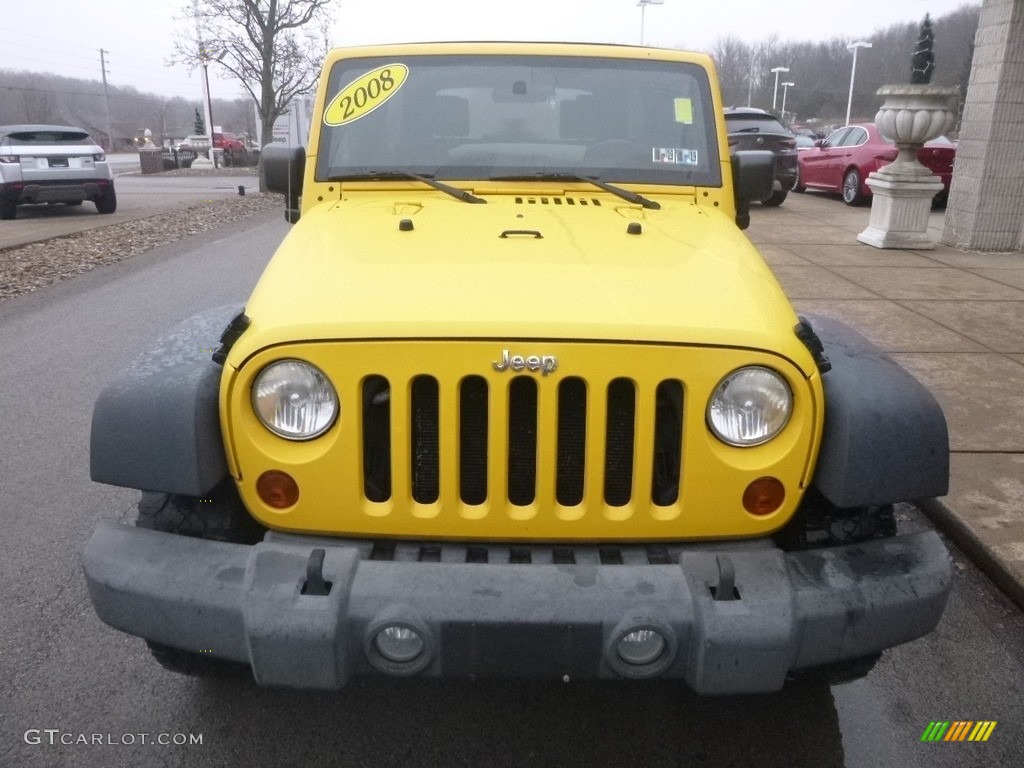 2008 Wrangler Unlimited X 4x4 - Detonator Yellow / Dark Slate Gray/Med Slate Gray photo #4