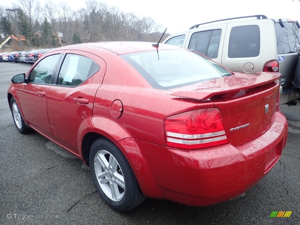 2008 Avenger SXT - Inferno Red Crystal Pearl / Dark Slate Gray/Light Slate Gray photo #2