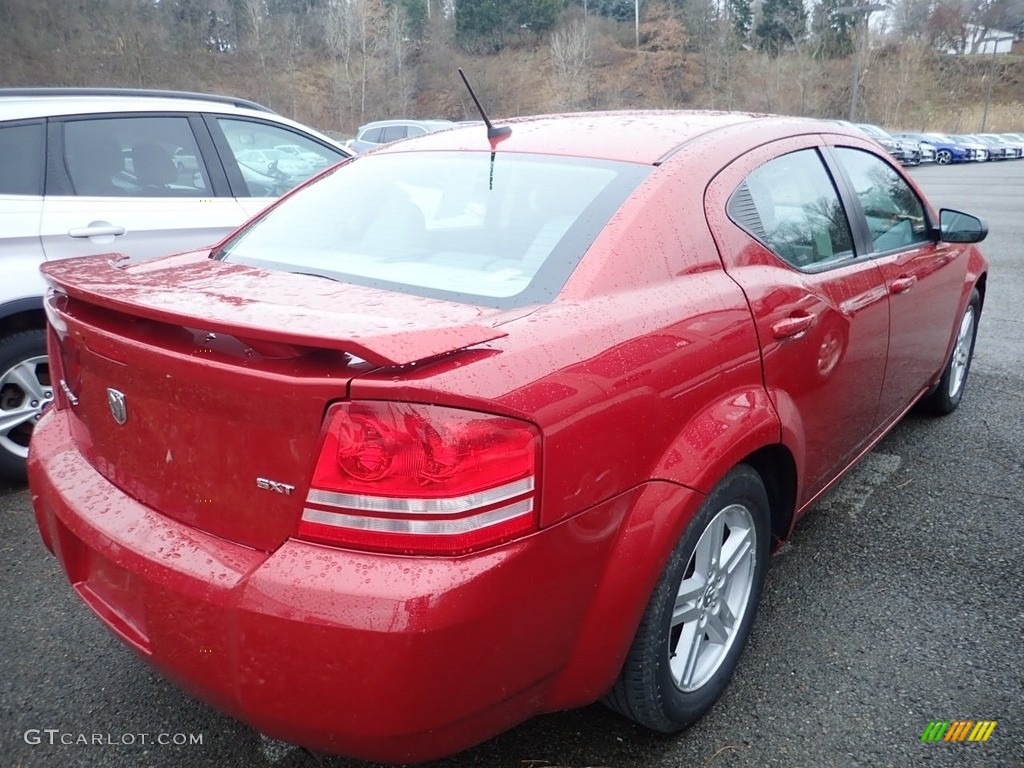 2008 Avenger SXT - Inferno Red Crystal Pearl / Dark Slate Gray/Light Slate Gray photo #3