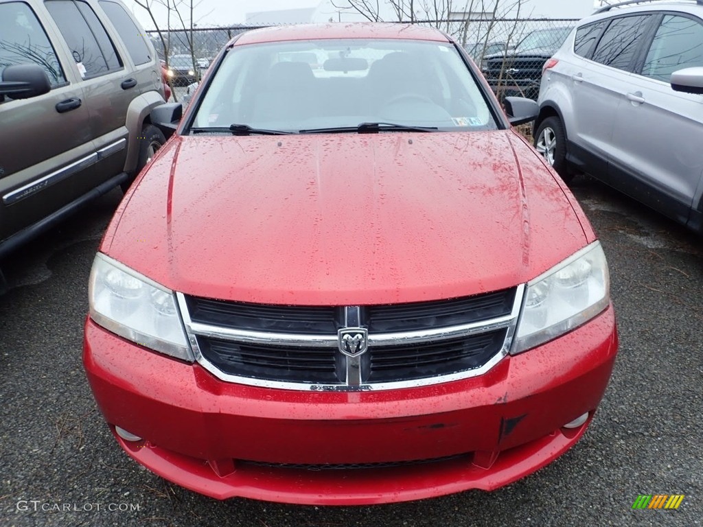 2008 Avenger SXT - Inferno Red Crystal Pearl / Dark Slate Gray/Light Slate Gray photo #5