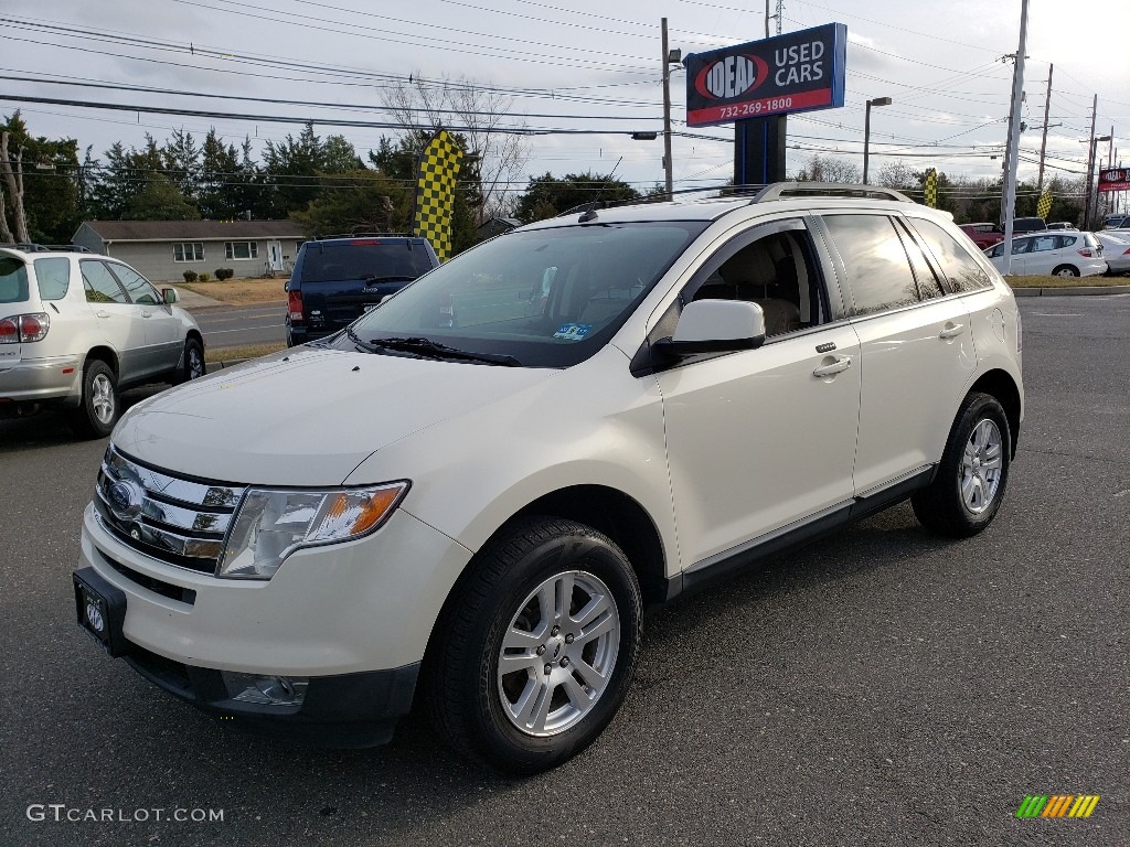 2008 Edge SEL AWD - White Sand Tri-Coat Metallic / Camel photo #1