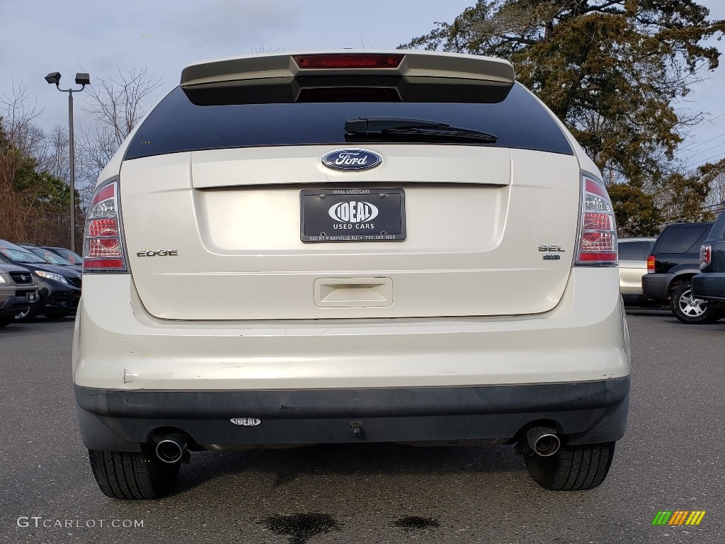 2008 Edge SEL AWD - White Sand Tri-Coat Metallic / Camel photo #6