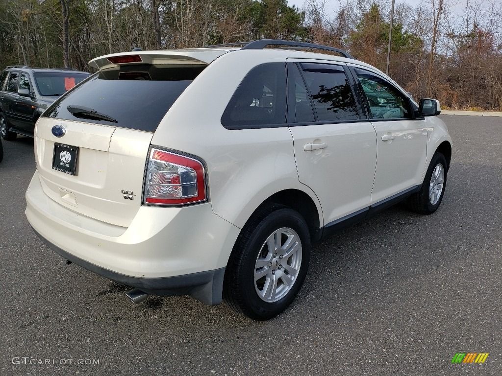 2008 Edge SEL AWD - White Sand Tri-Coat Metallic / Camel photo #7