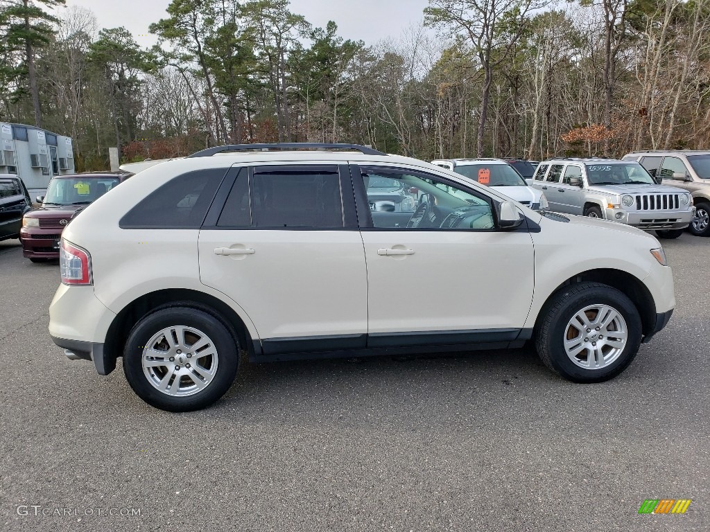 2008 Edge SEL AWD - White Sand Tri-Coat Metallic / Camel photo #8