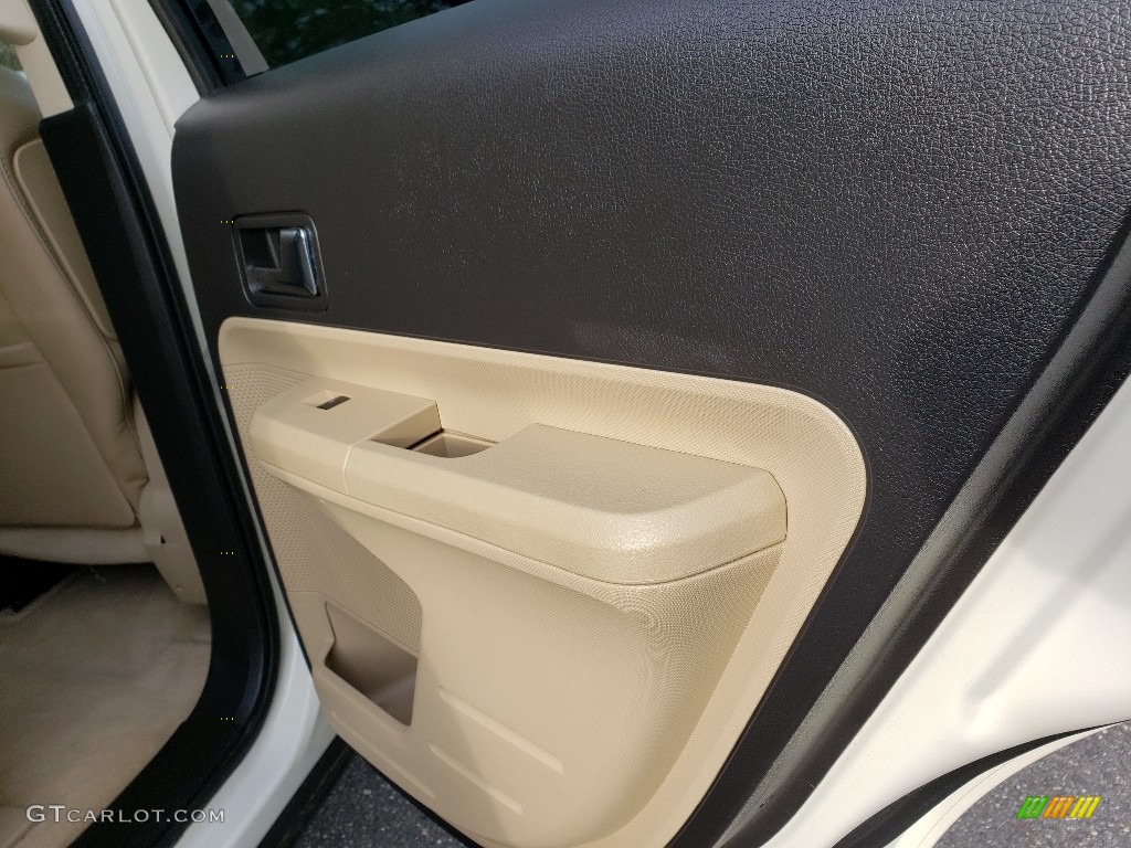 2008 Edge SEL AWD - White Sand Tri-Coat Metallic / Camel photo #12