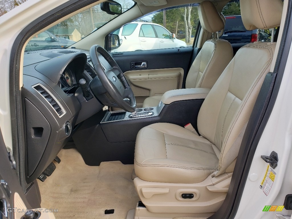 2008 Edge SEL AWD - White Sand Tri-Coat Metallic / Camel photo #20