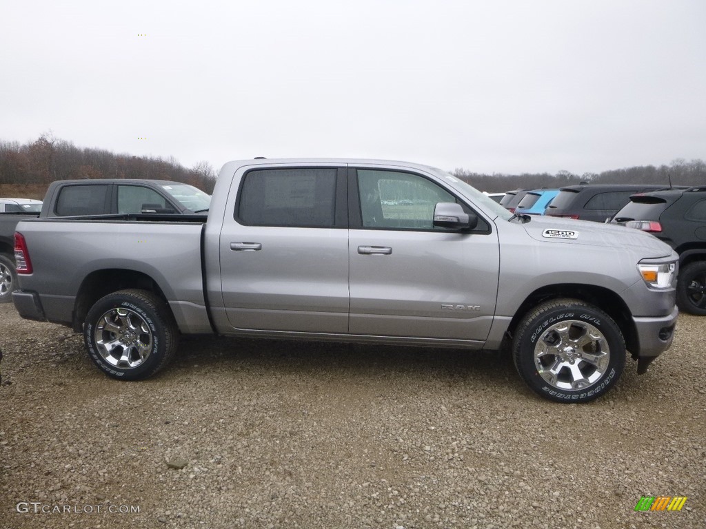 2019 1500 Big Horn Crew Cab 4x4 - Billett Silver Metallic / Black/Light Mountain Brown photo #7
