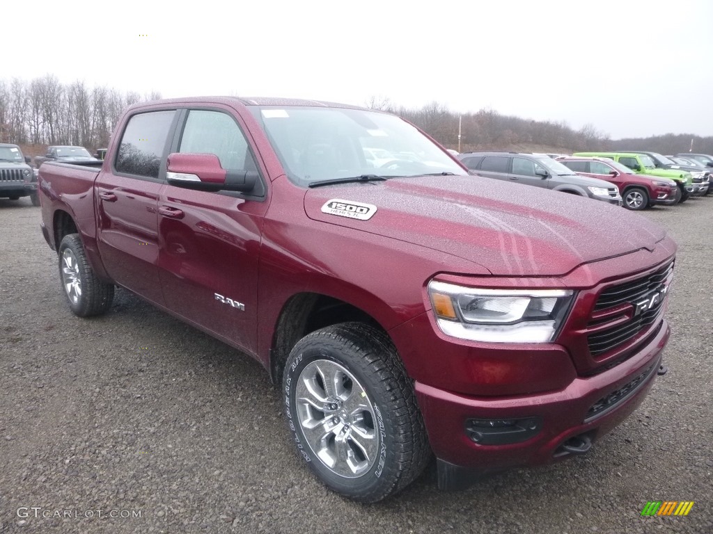2019 1500 Big Horn Crew Cab 4x4 - Delmonico Red Pearl / Black/Diesel Gray photo #7