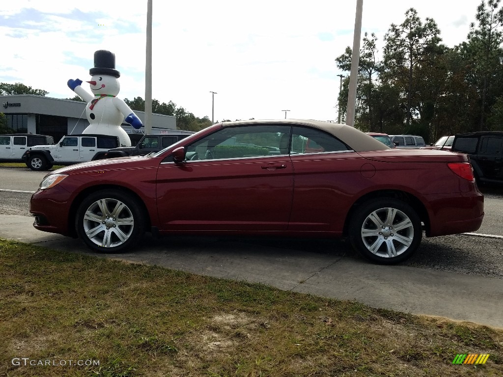 2012 200 Touring Convertible - Deep Cherry Red Crystal Pearl Coat / Black/Light Frost photo #2