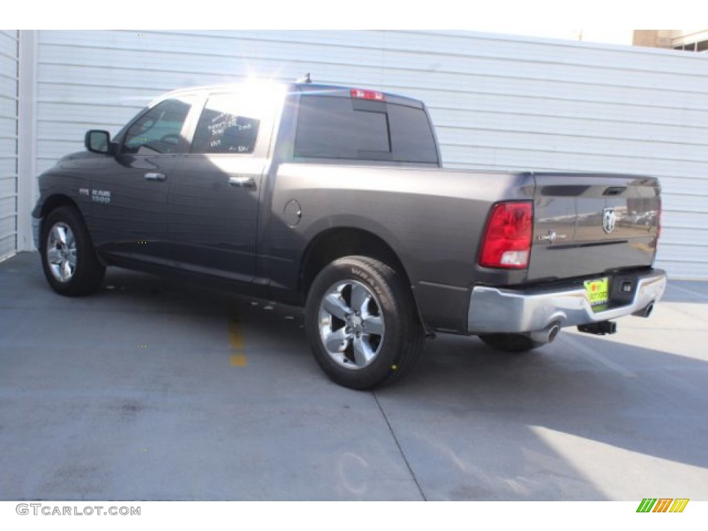 2017 1500 Big Horn Crew Cab - Granite Crystal Metallic / Black/Diesel Gray photo #6
