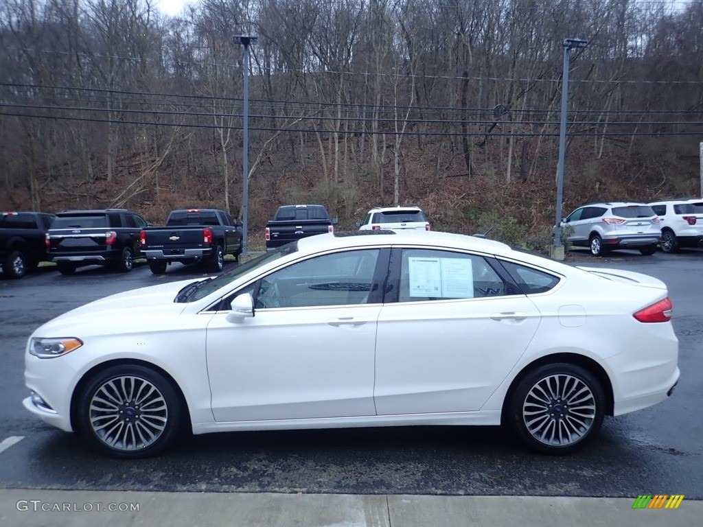White Platinum 2018 Ford Fusion Titanium AWD Exterior Photo #131219582