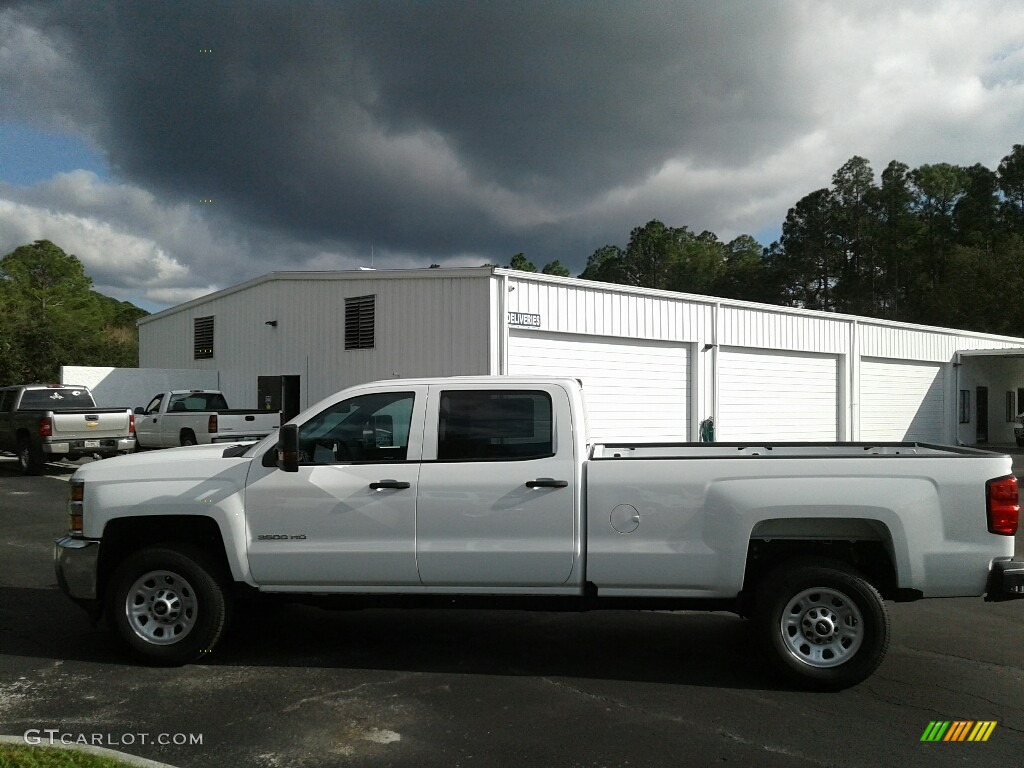 Summit White 2019 Chevrolet Silverado 3500HD Work Truck Crew Cab Exterior Photo #131219654