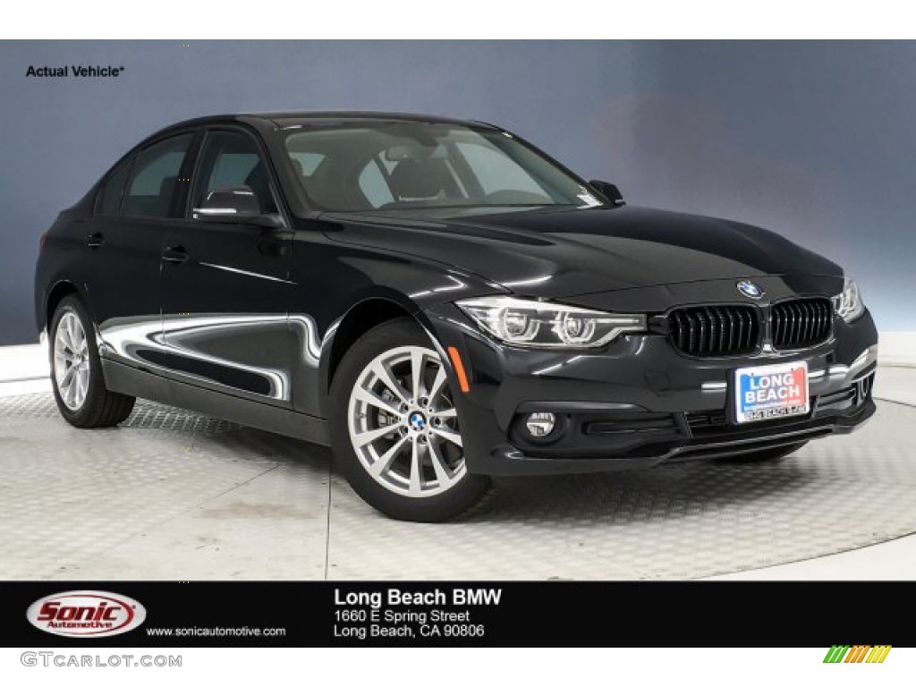 2018 3 Series 320i xDrive Sedan - Black Sapphire Metallic / Black photo #1