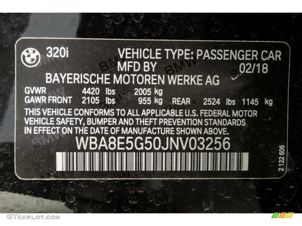 2018 3 Series 320i xDrive Sedan - Black Sapphire Metallic / Black photo #11