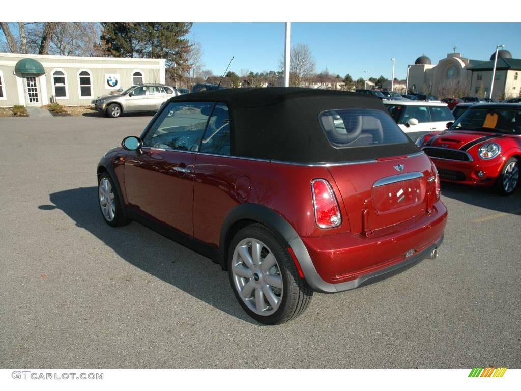 2008 Cooper Convertible - Nightfire Red Metallic / Panther Black photo #5