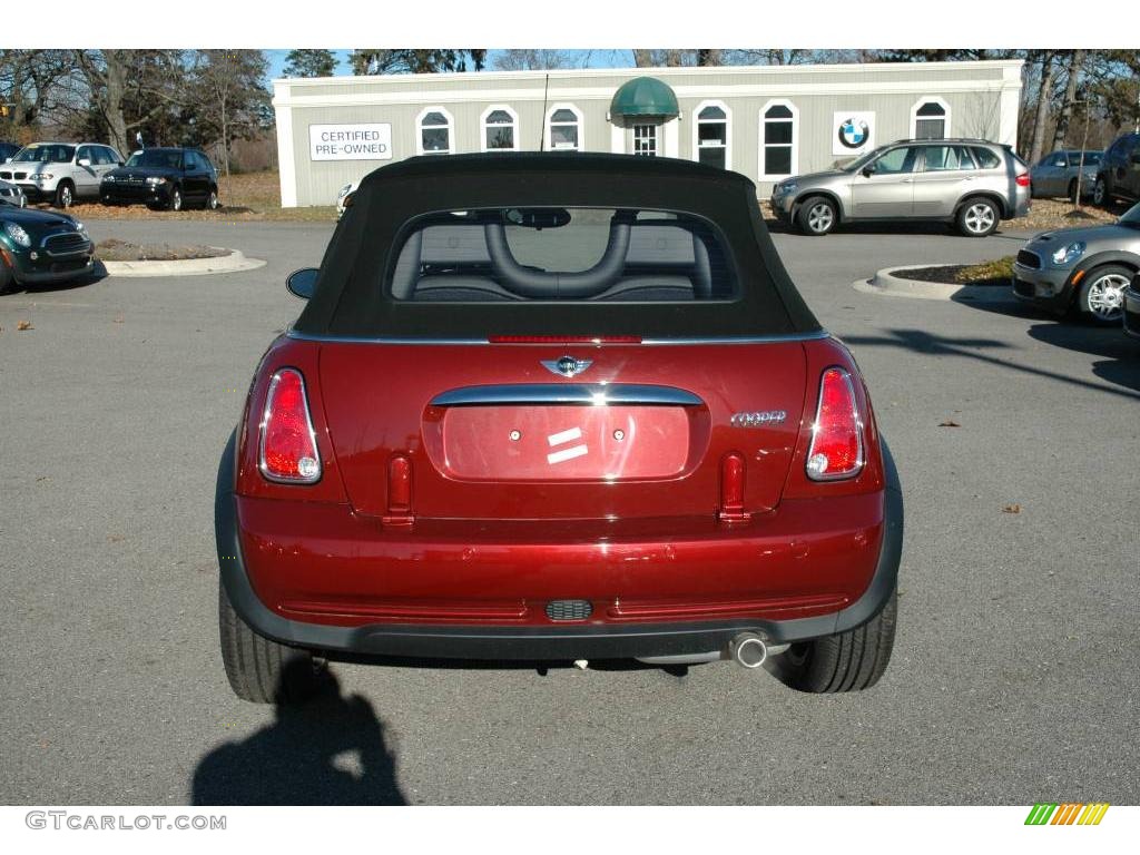 2008 Cooper Convertible - Nightfire Red Metallic / Panther Black photo #6