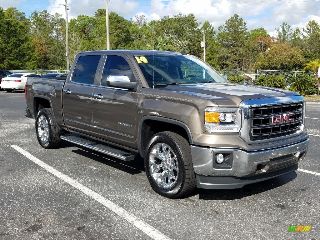 2014 Sierra 1500 SLT Crew Cab - Bronze Alloy Metallic / Cocoa/Dune photo #7