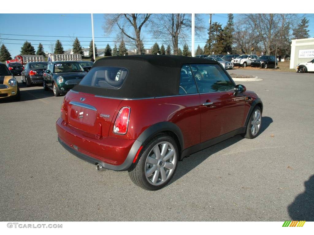 2008 Cooper Convertible - Nightfire Red Metallic / Panther Black photo #7