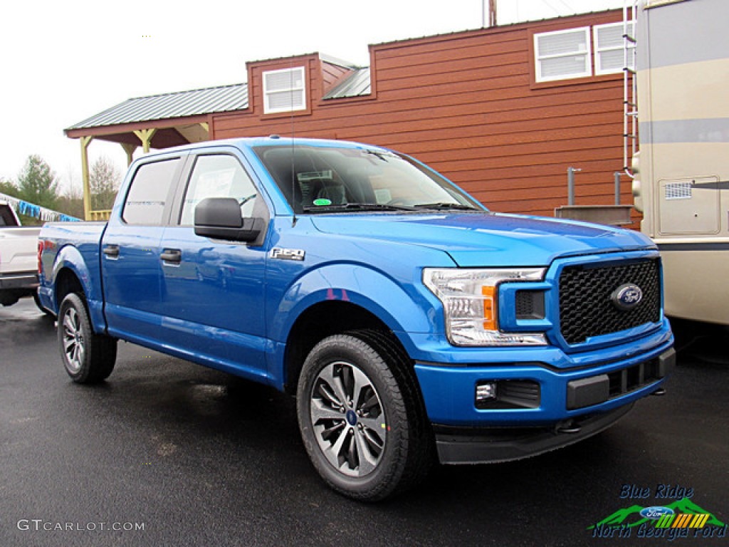 2019 F150 XLT SuperCrew 4x4 - Velocity Blue / Black photo #8