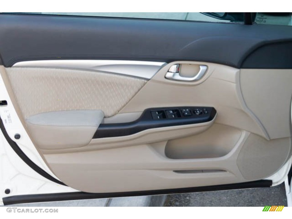 2015 Civic EX Sedan - Taffeta White / Beige photo #29