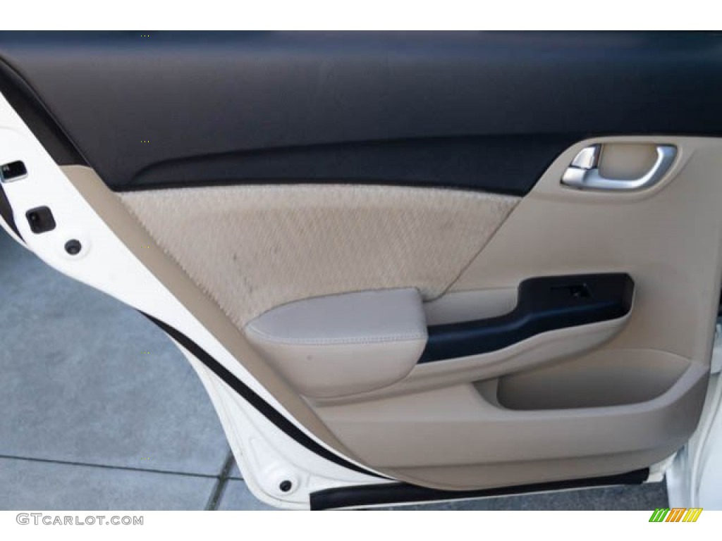2015 Civic EX Sedan - Taffeta White / Beige photo #31