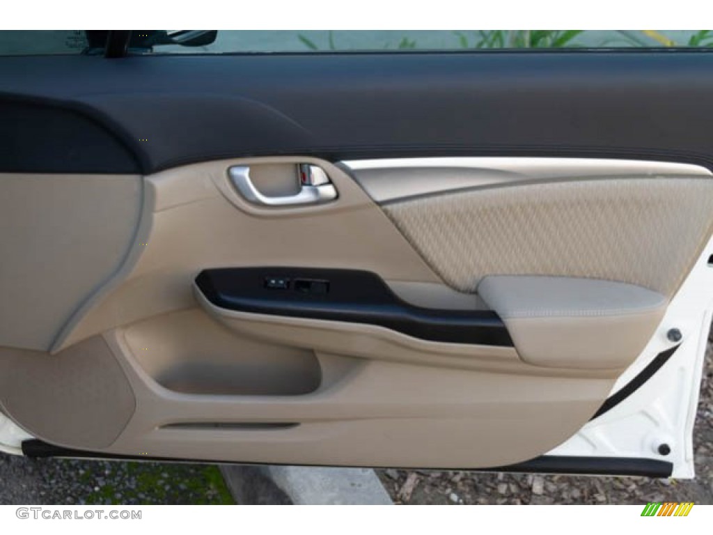 2015 Civic EX Sedan - Taffeta White / Beige photo #33