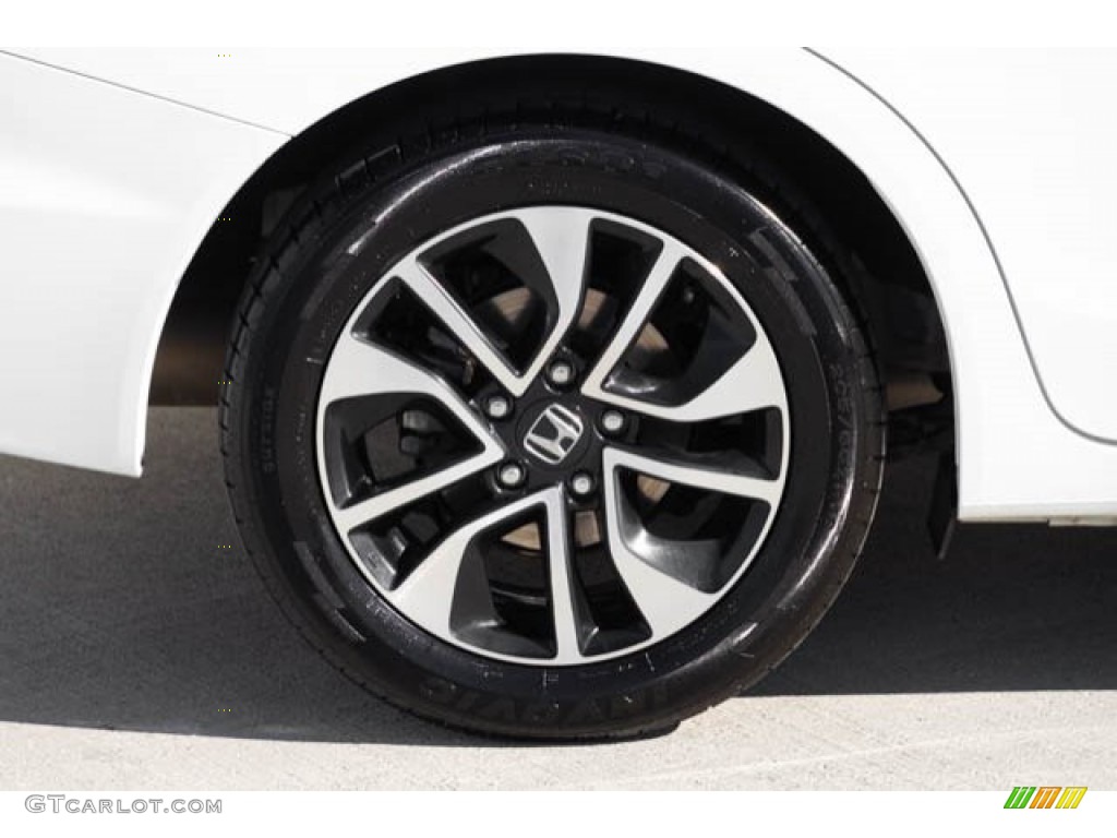 2015 Civic EX Sedan - Taffeta White / Beige photo #35