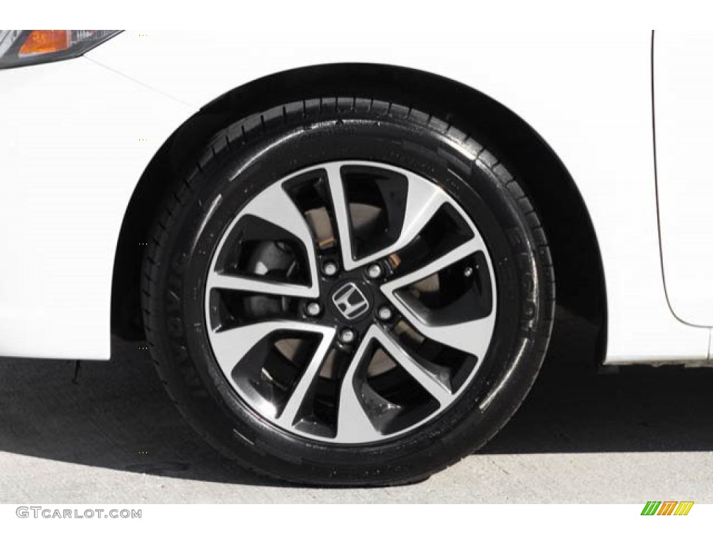 2015 Civic EX Sedan - Taffeta White / Beige photo #38