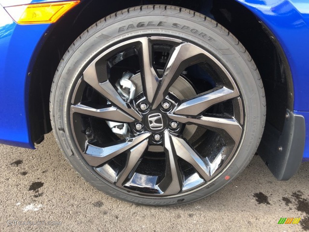 2019 Civic Sport Sedan - Agean Blue Metallic / Black photo #11