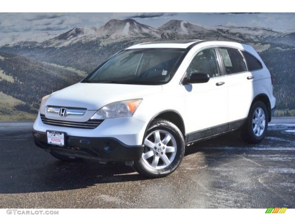 2008 CR-V EX 4WD - Taffeta White / Gray photo #5